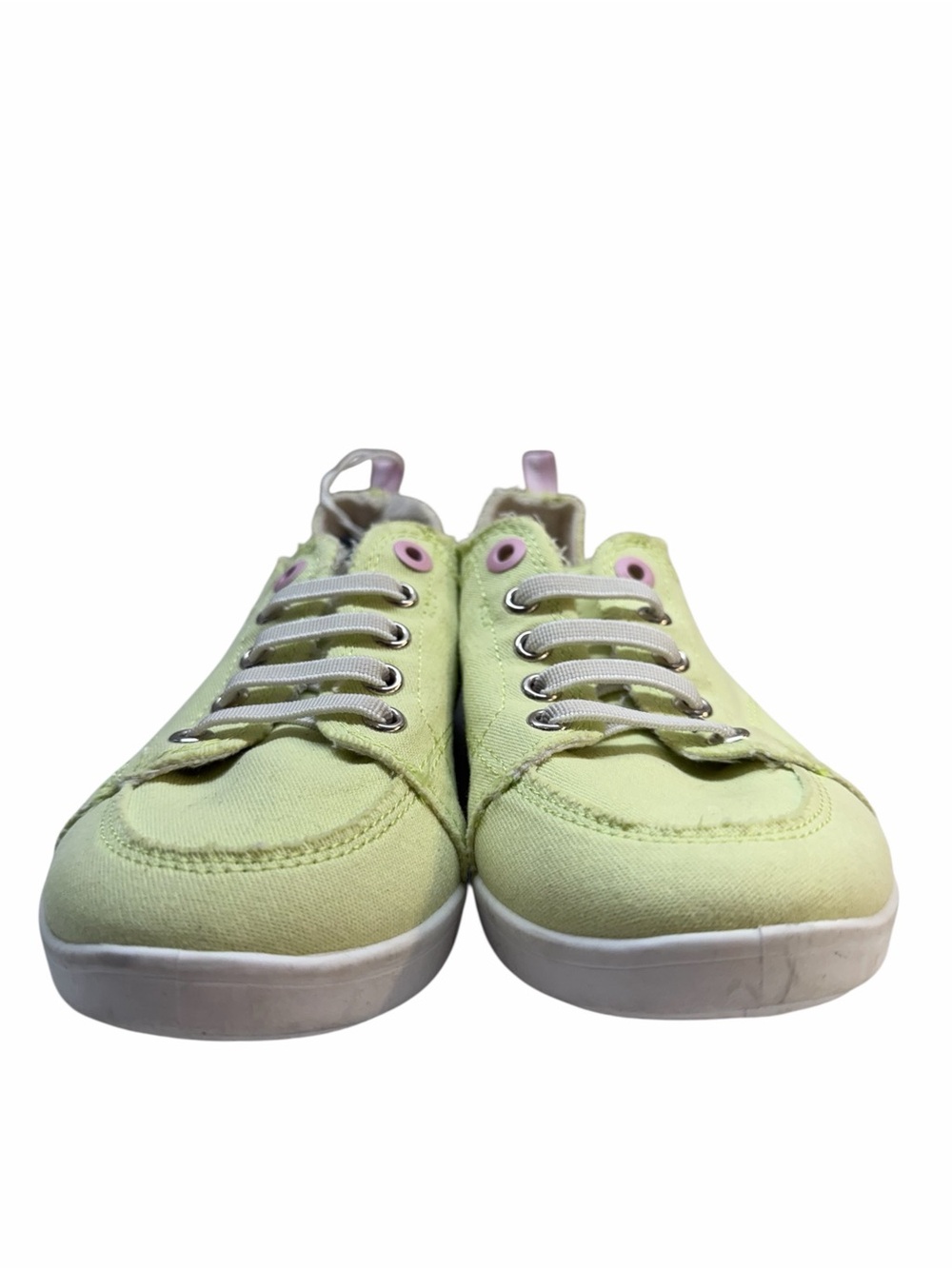 NWT Vionic Beach Pismo Lime Canvas Sneakers US 6 Orthotic Comfort Shoes - Picture 2 of 9